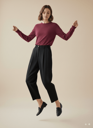 Maglia - Maglia girocollo lana - Bordeaux - vevi.it