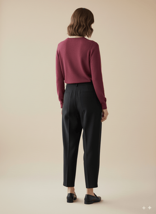 Maglia - Maglia girocollo lana - Bordeaux - vevi.it