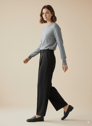 Maglia - Maglia girocollo lana - Grigio melange - vevi.it