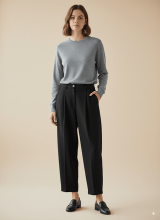 Maglia - Maglia girocollo lana - Grigio melange - vevi.it