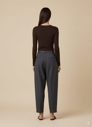 Maglia - Maglia girocollo lana - Marrone - vevi.it