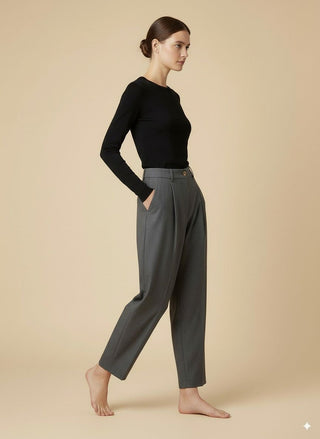 Maglia - Maglia girocollo lana - Nero - vevi.it