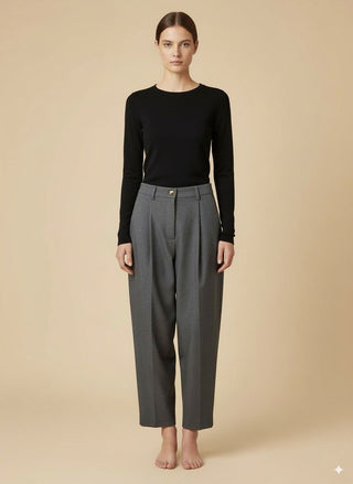 Maglia - Maglia girocollo lana - Nero - vevi.it