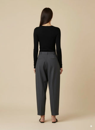 Maglia - Maglia girocollo lana - Nero - vevi.it