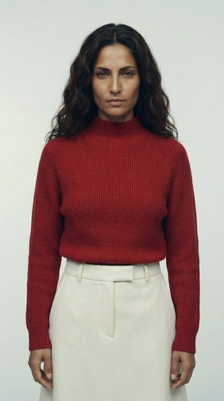 Maglia - Maglia lupetto 100% lana a2a 1862 - Bordeaux - VEVI