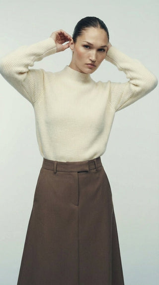 Maglia - Maglia lupetto 100% lana a2a 1862 - Panna - VEVI