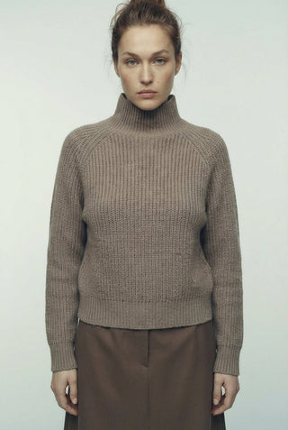 Maglia - Maglia lupetto 100% lana a2a 1862 - Tortora melange - VEVI