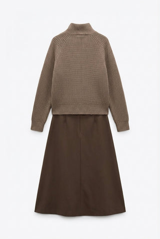 Maglia - Maglia lupetto 100% lana a2a 1862 - Tortora melange - VEVI