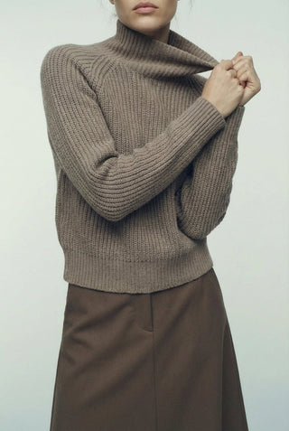 Maglia - Maglia lupetto 100% lana a2a 1862 - Tortora melange - VEVI