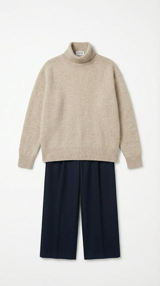 Maglia - Maglia lupetto 100% Lana a2a 1892 - Beige melange - VEVI