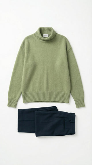 Maglia - Maglia lupetto 100% Lana a2a 1892 - Pistacchio - VEVI