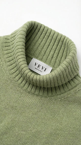 Maglia - Maglia lupetto 100% Lana a2a 1892 - Pistacchio - VEVI