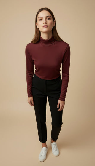 Maglia - Maglia m/l dolcevita cashmere - Marrone - VEVI