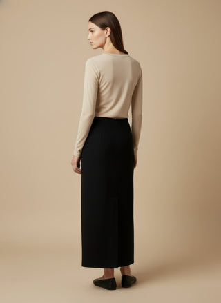 Maglia - Maglia m/l girocollo stretch - Bordeaux - VEVI