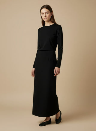 Maglia - Maglia m/l girocollo stretch - Bordeaux - VEVI