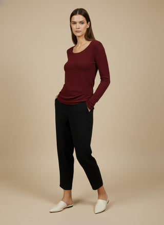 Maglia - Maglia m/l girocollo viscosa - Nero - VEVI