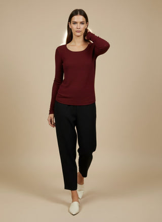 Maglia - Maglia m/l girocollo viscosa - Nero - VEVI