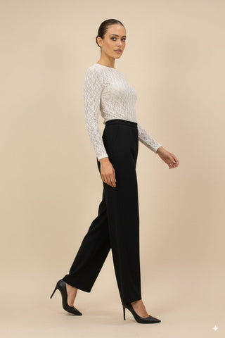 Maglia - Maglia m/l pizzo girocollo - Burro - vevi.it