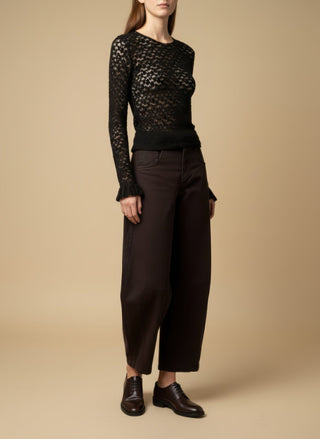 Maglia - Maglia m/l pizzo girocollo - Burro - VEVI