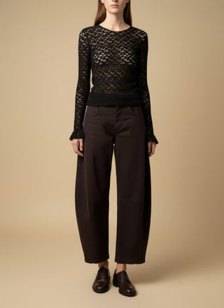 Maglia - Maglia m/l pizzo girocollo - Burro - VEVI