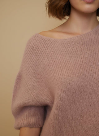 Maglia - Maglia m/m 30% mohair - Rosa - vevi.it