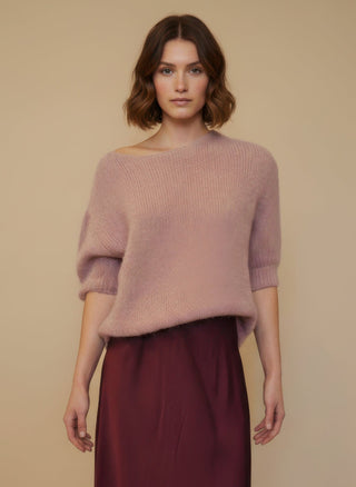 Maglia - Maglia m/m 30% mohair - Rosa - vevi.it