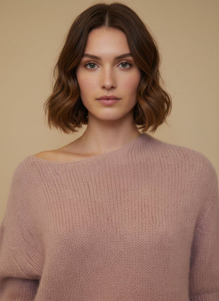 Maglia - Maglia m/m 30% mohair - Rosa - vevi.it