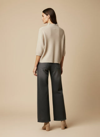 Maglia - Maglia m/m collo alto - Burro - VEVI