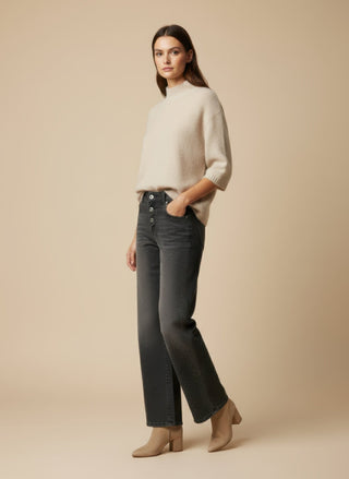 Maglia - Maglia m/m collo alto - Burro - VEVI