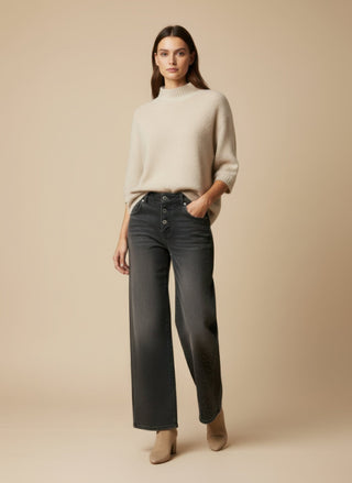 Maglia - Maglia m/m collo alto - Burro - VEVI