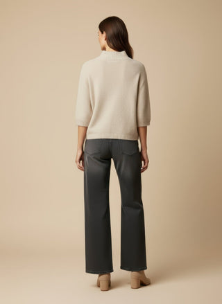 Maglia - Maglia m/m collo alto - Burro - VEVI