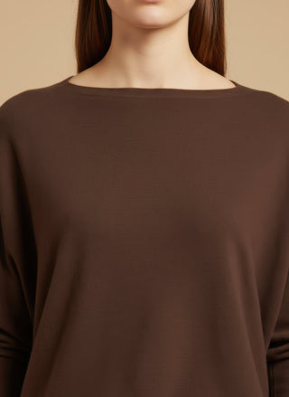 Maglia - Maglia oversize scollo barca - Beige melange - vevi.it