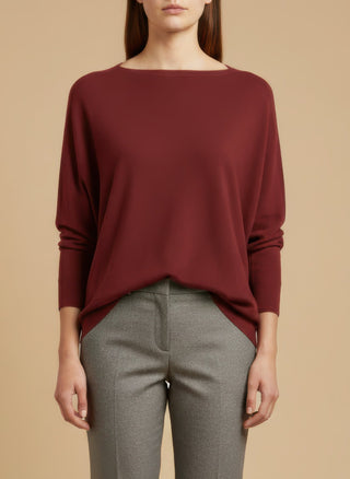 Maglia - Maglia oversize scollo barca - Beige melange - vevi.it