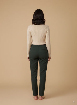 Maglia - Maglia treccia girocollo - Burro - vevi.it