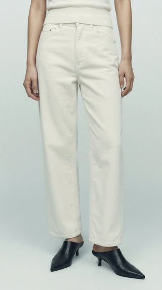 Pantalone - Pantalone 5 tasche velluto - Bianco - VEVI