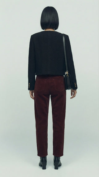 Pantalone - Pantalone 5 tasche velluto - Bordeaux - VEVI