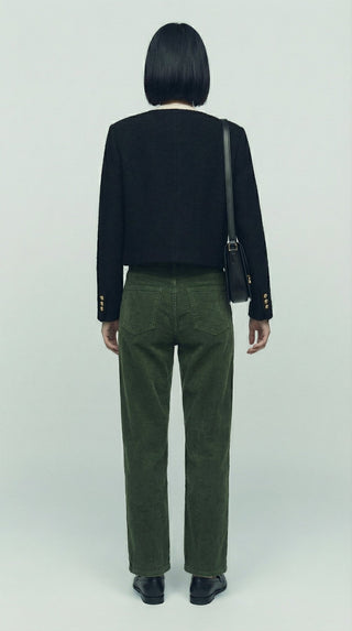 Pantalone - Pantalone 5 tasche velluto - Verde militare - VEVI