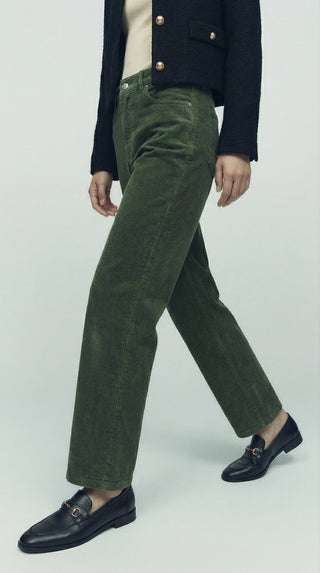 Pantalone - Pantalone 5 tasche velluto - Verde militare - VEVI