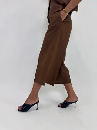 Pantalone - Pantalone 7/8 palazzo NRE703 - Bianco - VEVI