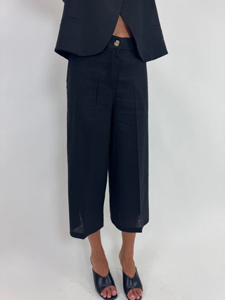 Pantalone - Pantalone 7/8 palazzo NRE703 - Bianco - VEVI