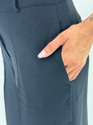 Pantalone - Pantalone 7/8 palazzo NRE703 - Bianco - VEVI