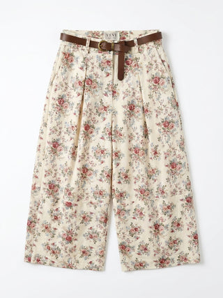 Pantalone - Pantalone balloon fiori GFE7265F - Bianco - VEVI