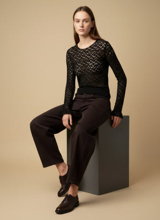 Pantalone - Pantalone balloon fit 5 tasche - Marrone - VEVI