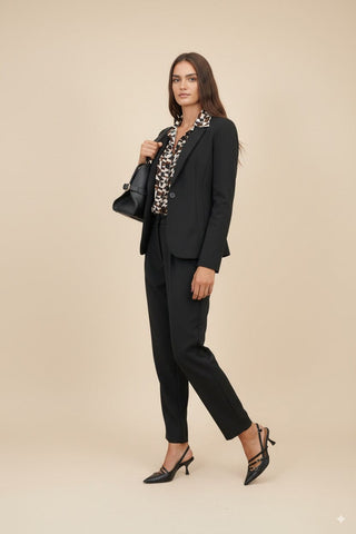 Pantalone - Pantalone barrel punto milano - Nero - vevi.it