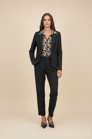 Pantalone - Pantalone barrel punto milano - Nero - vevi.it