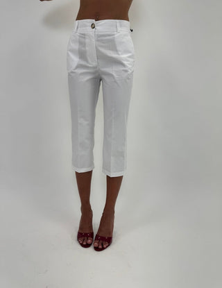 Pantalone - Pantalone capri NRE794 - Bianco - VEVI