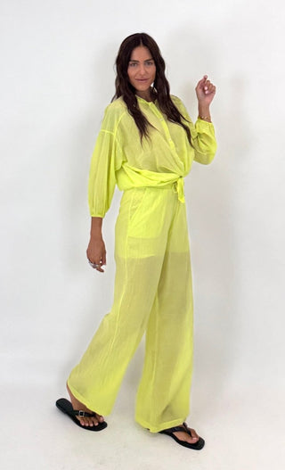 Pantalone - Pantalone coulisse NRE602 - Lime - VEVI