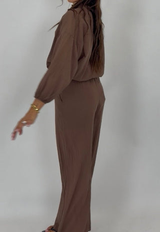 Pantalone - Pantalone coulisse NRE602 - Moro - VEVI