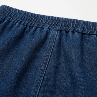 Pantalone - Pantalone denim palazzo LUE56729 - Blu denim scuro - VEVI