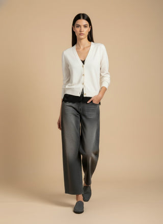 Pantalone - Pantalone denim strass - Grigio denim - VEVI